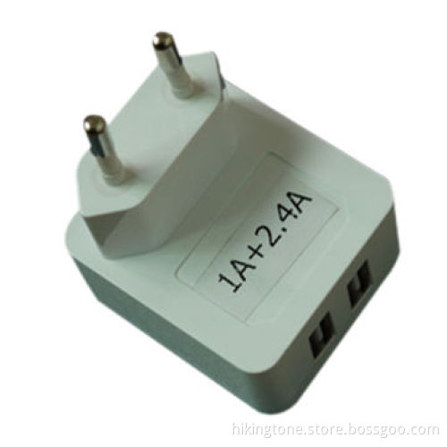 Newest fashionable 5V 3.4A USB travel charger for iPad, iPhone